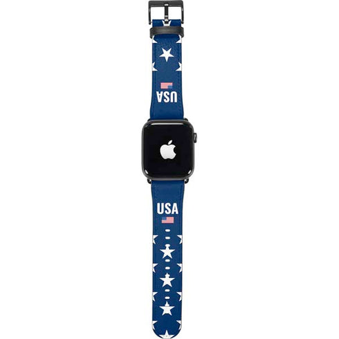 USA Flag Stars Apple Watch Band 38-40mm