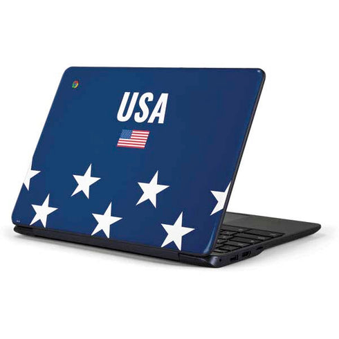 USA Flag Stars Samsung Chromebook Skin