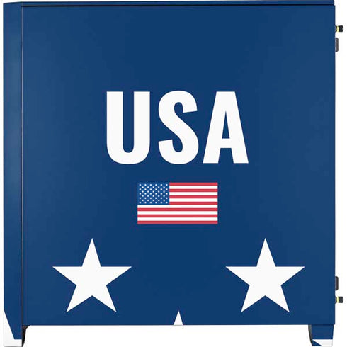 USA Flag Stars Corsair 4000D Tempered Glass Mid-Tower ATX Case Skin