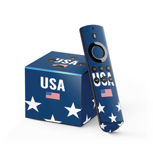 USA Flag Stars Fire TV Cube Skin