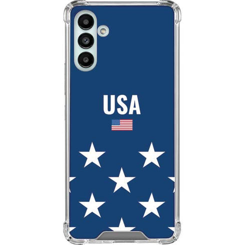USA Flag Stars Galaxy A13 5G Clear Case
