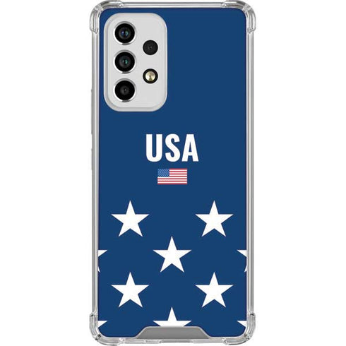 USA Flag Stars Galaxy A33 5G Clear Case