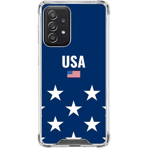 USA Flag Stars Galaxy A52 5G Clear Case