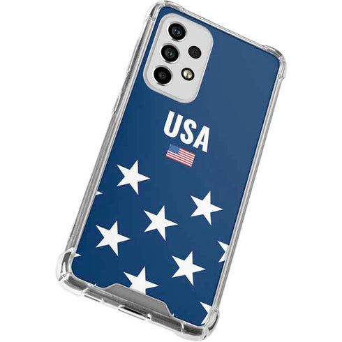 USA Flag Stars Galaxy A53 5G Clear Case