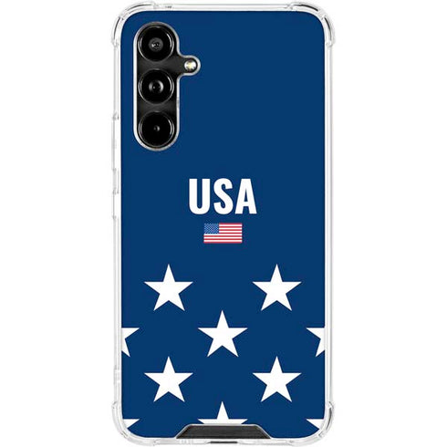 USA Flag Stars Galaxy A54 5G Clear Case