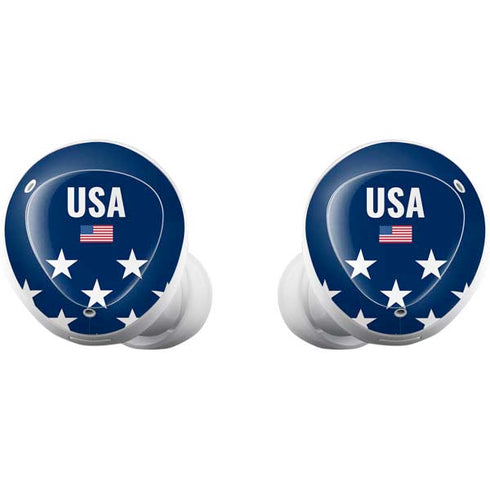 USA Flag Stars Galaxy Buds Plus Skin