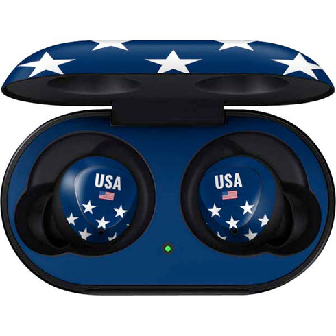 USA Flag Stars Galaxy Buds Skin