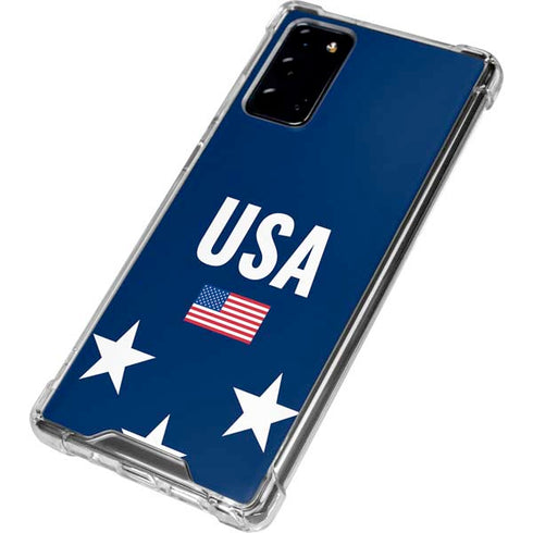 USA Flag Stars Galaxy Note20 5G Clear Case