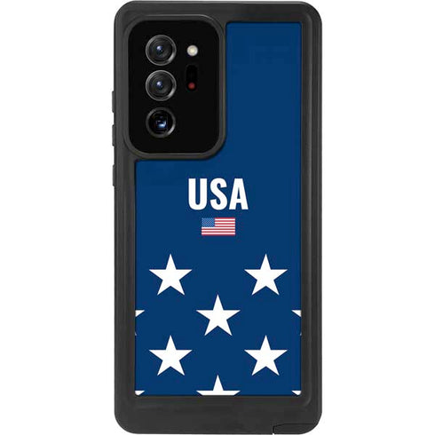 USA Flag Stars Galaxy Note20 Ultra 5G Waterproof Case
