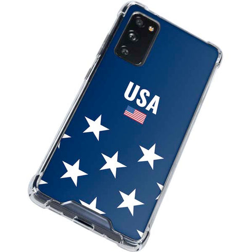 USA Flag Stars Galaxy S20 FE Clear Case