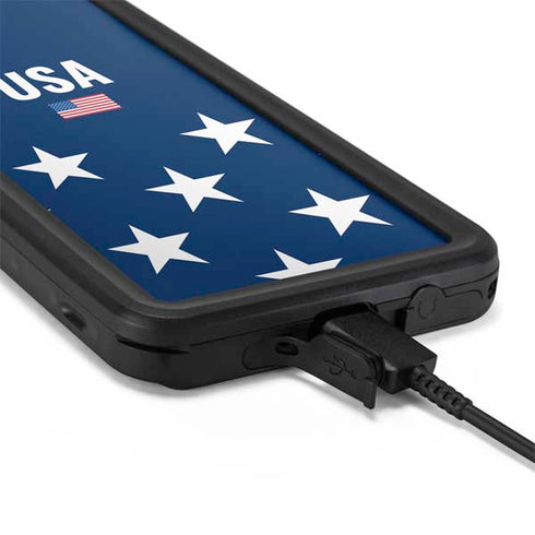 USA Flag Stars Galaxy S20 Waterproof Case
