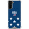 USA Flag Stars Galaxy S22 Plus Clear Case