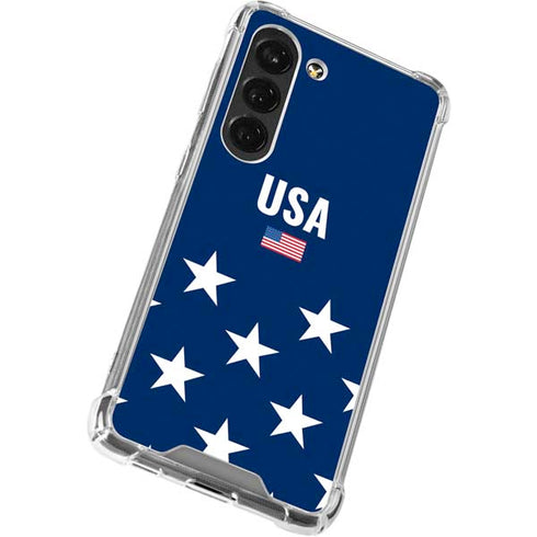 USA Flag Stars Galaxy S23 Clear Case