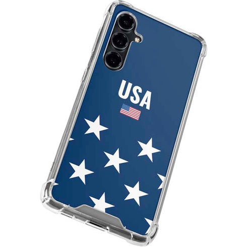 USA Flag Stars Galaxy S23 FE Clear Case