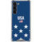USA Flag Stars Galaxy S23 Plus Clear Case