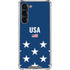 USA Flag Stars Galaxy S23 Plus Clear Case