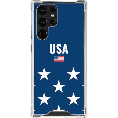 USA Flag Stars Galaxy S24 Ultra Clear Case