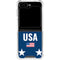 USA Flag Stars Galaxy Z Flip5 5G Clear Case