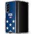 USA Flag Stars Galaxy Z Fold4 5G Clear Case