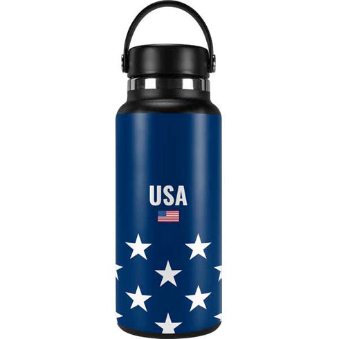 USA Flag Stars Hydro Flask 32oz Wide Mouth Skin