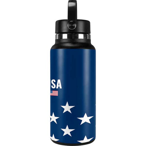 USA Flag Stars Hydro Flask 32oz Wide Mouth Skin