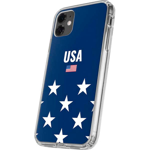 USA Flag Stars iPhone 11 Clear Case