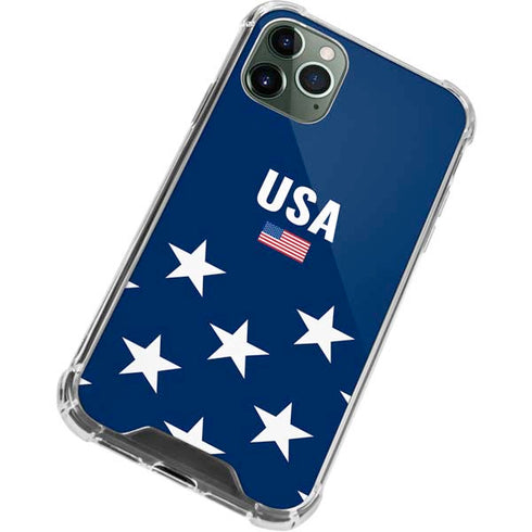 USA Flag Stars iPhone 11 Pro Max Clear Case