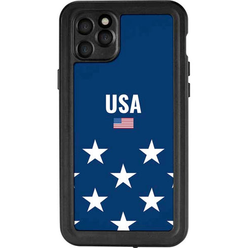 USA Flag Stars iPhone 11 Pro Max Waterproof Case
