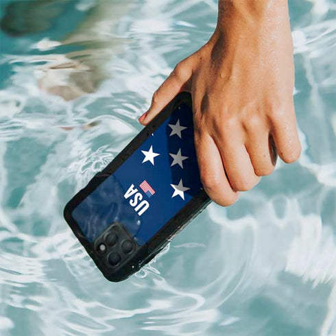 USA Flag Stars iPhone 11 Pro Max Waterproof Case