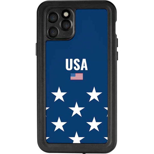 USA Flag Stars iPhone 11 Pro Waterproof Case