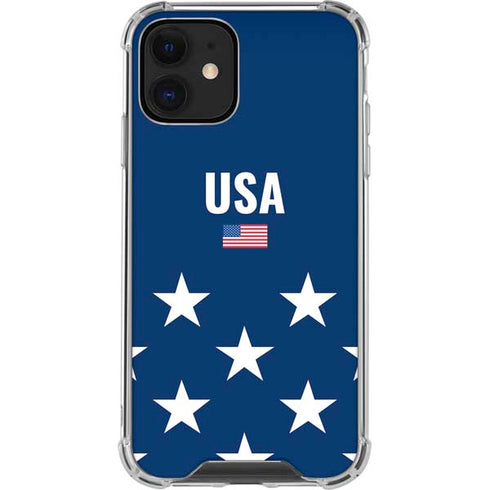 USA Flag Stars iPhone 12 Mini Clear Case
