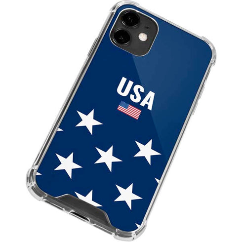 USA Flag Stars iPhone 12 Mini Clear Case