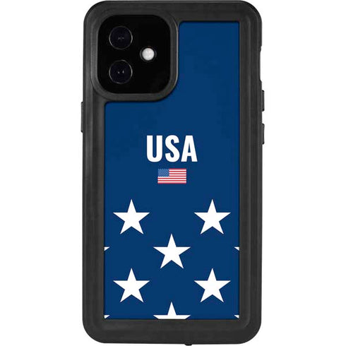 USA Flag Stars iPhone 12 Mini Waterproof Case