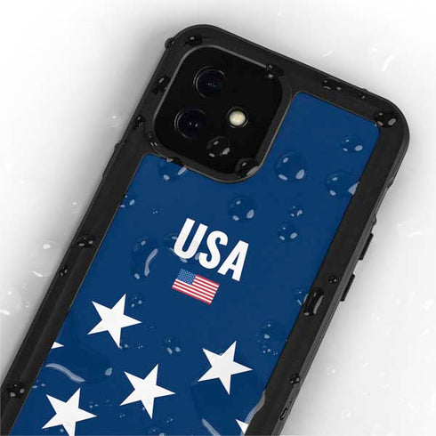 USA Flag Stars iPhone 12 Mini Waterproof Case