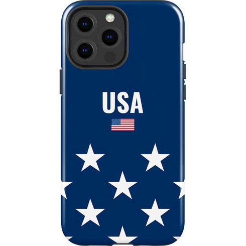USA Flag Stars iPhone 13 Pro Max Impact Case