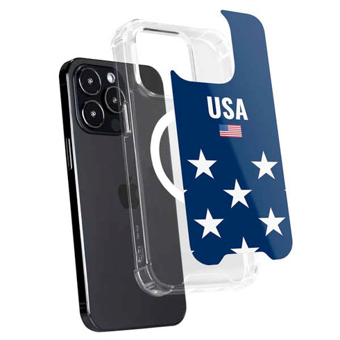 USA Flag Stars iPhone 13 Pro Max MagSafe Case