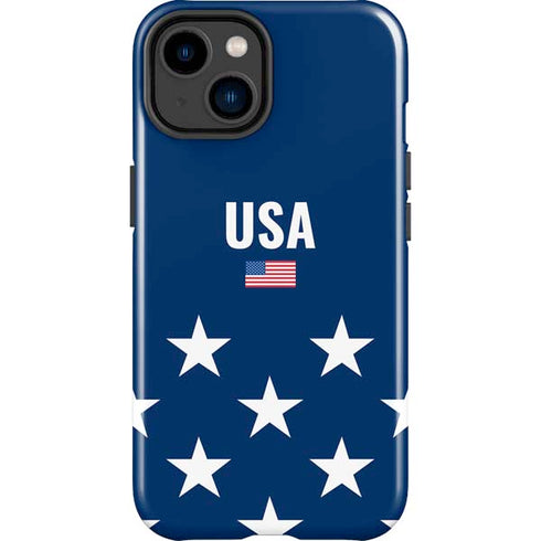 USA Flag Stars iPhone 15 Plus Impact Case