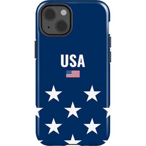 USA Flag Stars iPhone 15 Impact Case