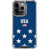 USA Flag Stars iPhone 14 Pro Clear Case
