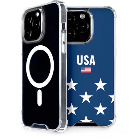 USA Flag Stars iPhone 15 Pro MagSafe Case