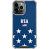 USA Flag Stars iPhone 15 Pro Max Clear Case