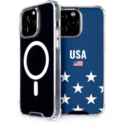USA Flag Stars iPhone 15 Pro Max MagSafe Case