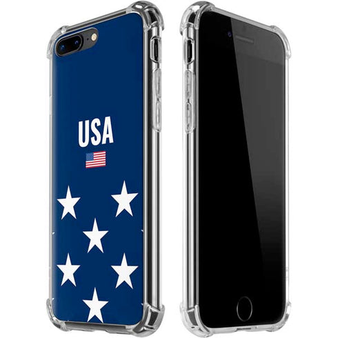 USA Flag Stars iPhone 7/8 Plus Clear Case
