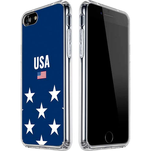 USA Flag Stars iPhone SE (2nd & 3rd Gen) Clear Case