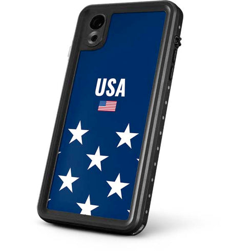 USA Flag Stars iPhone XR Waterproof Case