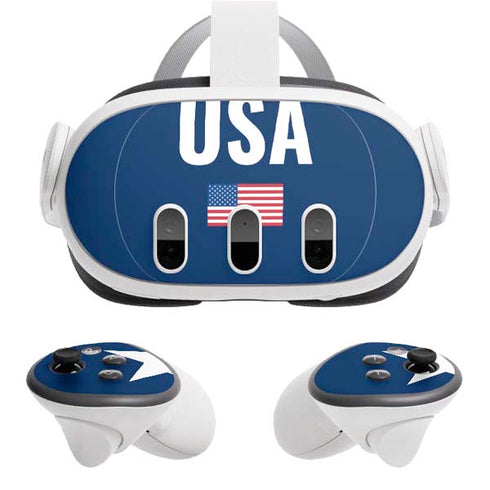 USA Flag Stars Meta Quest 3 Skin