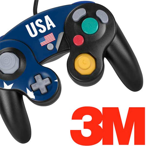 USA Flag Stars Nintendo GameCube Controller Skin