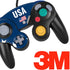 USA Flag Stars Nintendo GameCube Controller Skin
