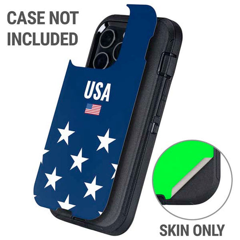 USA Flag Stars Otterbox Defender iPhone Skin