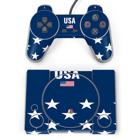 USA Flag Stars PlayStation Classic Bundle Skin
